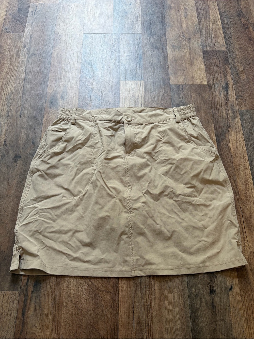 Beige Casual Skort - Neutral Tan
